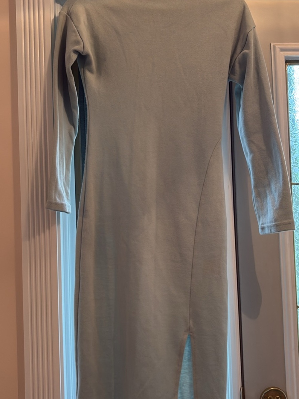 Fitted Long Sleeve Midi Knit Dress Beautiful Robin’s Egg Blue Colour size small